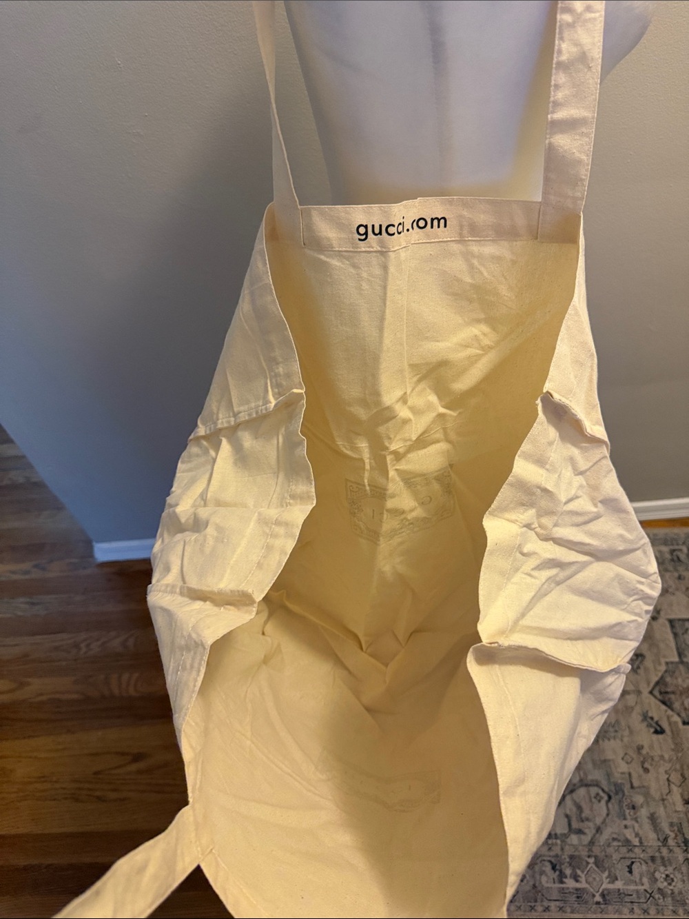 Gucci Beige Canvas Logo Dust bag/Tote - Picture 5 of 6